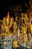 Inle Lake Myanmar. Pindaya, the famous Shwe Oo Min pagoda, a natural cave filled with thousands of gilded Buddha statues. 